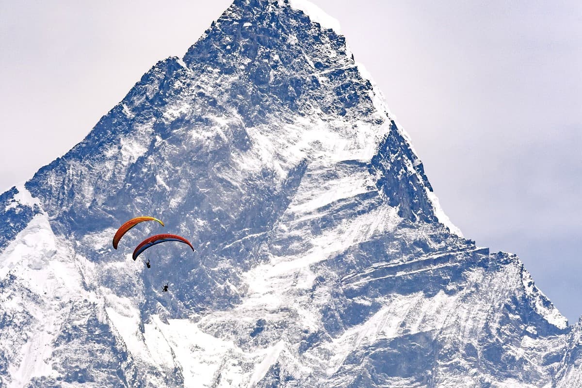 Paragliding over Pokhara