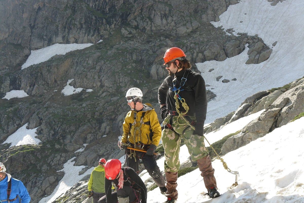 UIAA Mountaineering Helmet & Alpine Sit Harness
